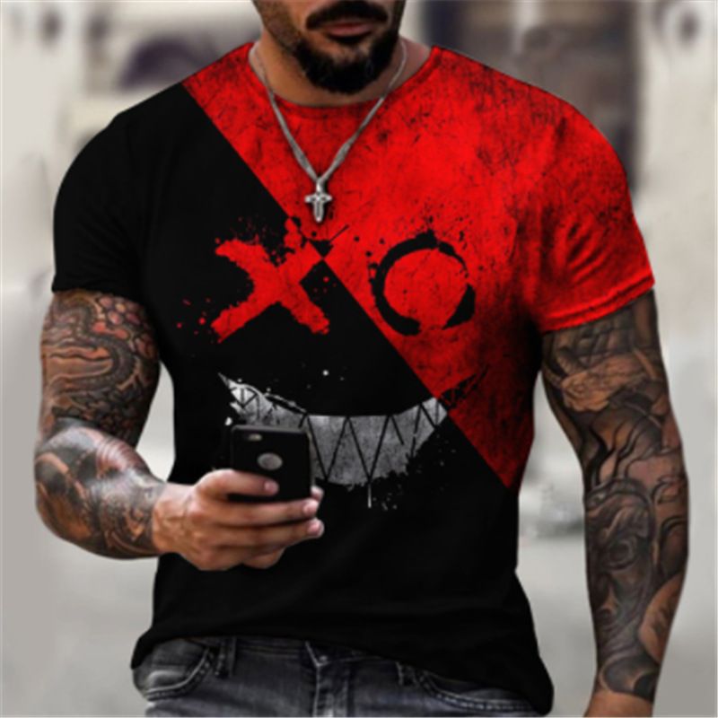 Sommer Neues lustiges trendiges kreatives kurzärmeliges T-Shirt für Männer_voghion.com