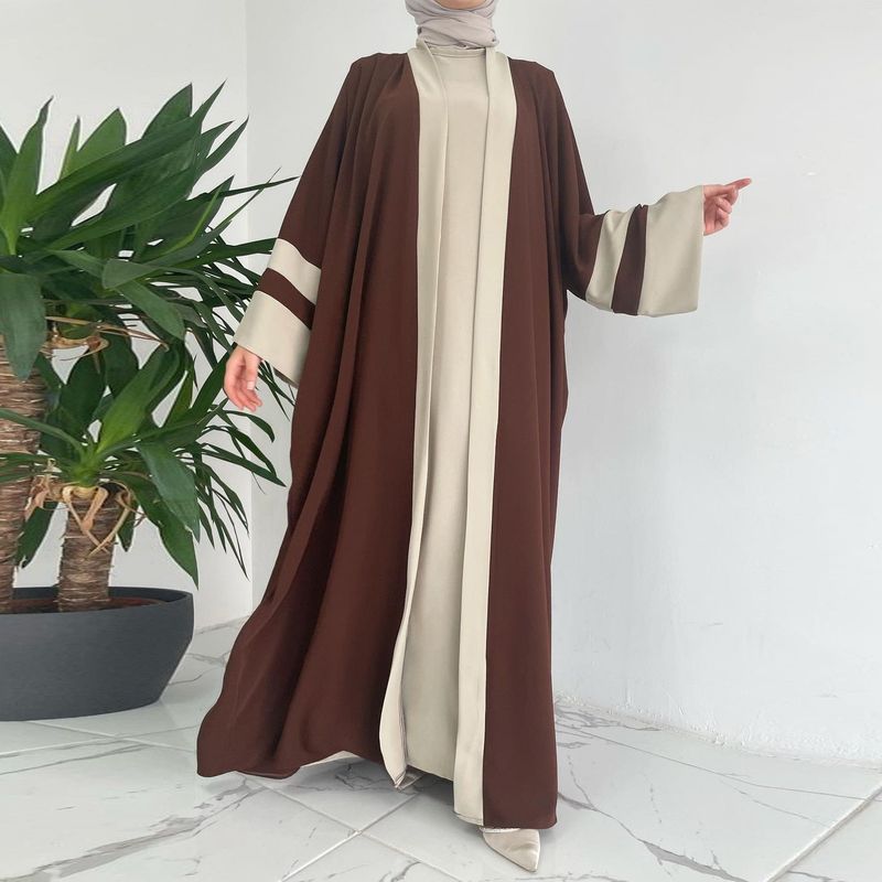 Kardigan Robe Rõivad Naiste moslemi pikk seelik Abaya kaheosaline ülikond_voghion.com