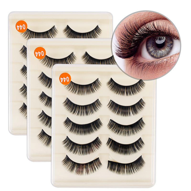 5 par naturlige vipper 3D Faux Mink-vipper Bløde tjaskede falske øjenvipper Dramatisk volumenvipper Øjenvippeforlængelse_voghion.com