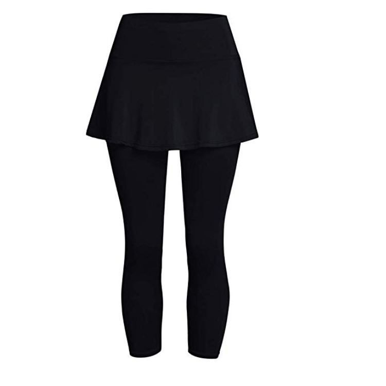 Two Piece Skirt Pants Show Slim Height Elastic Yoga Pants for Wome_voghion.com