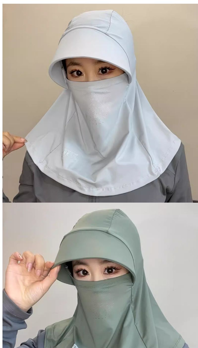【 8949 People's Collection 】 25 neue Vollgesichts-Sommerhüte für Kinder, UV-beständige Nackenmasken für Outdoor-Fahrräder, Sonnenhüte_voghion.com