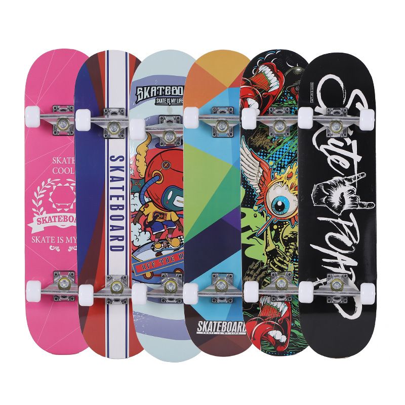 Four wheel skateboarding beginners, teenagers, adult male and female students, professional double rocker aluminum alloy_voghion.com