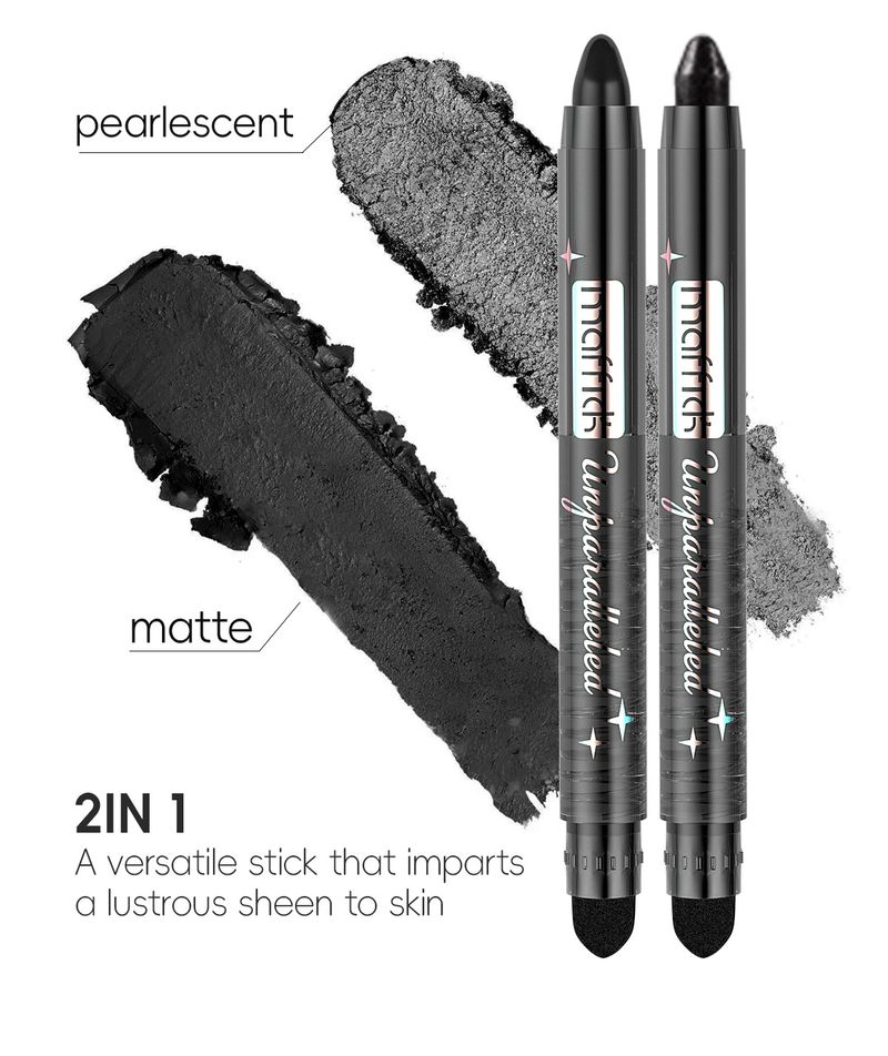 Lidschatten MAFFICK Perlglanz Multifunktionaler Lidschattenstift Black Series Fine Flash Wasserfester, nicht wischbarer Eyeliner_voghion.com
