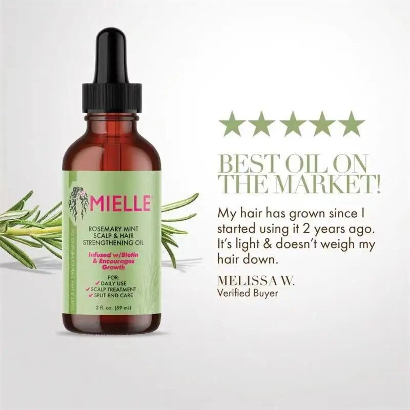 Ätherisches Haarwachstumsöl, Rosmarin-Minze, haarstärkendes Öl, pflegende Behandlung für trockenes Haar, 100 % reines ätherisches Haar_voghion.com