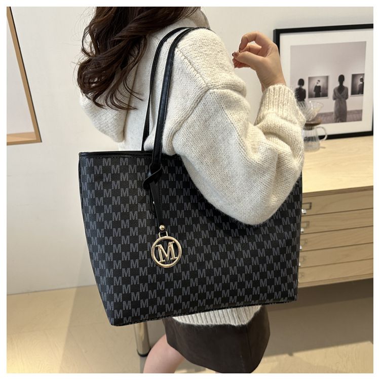 Borsa da ascellare grande da donna Do&thin - Borsa a tracolla alla moda per lavoro e uso quotidiano, morbida pelle PU con doppi spallacci_voghion.com