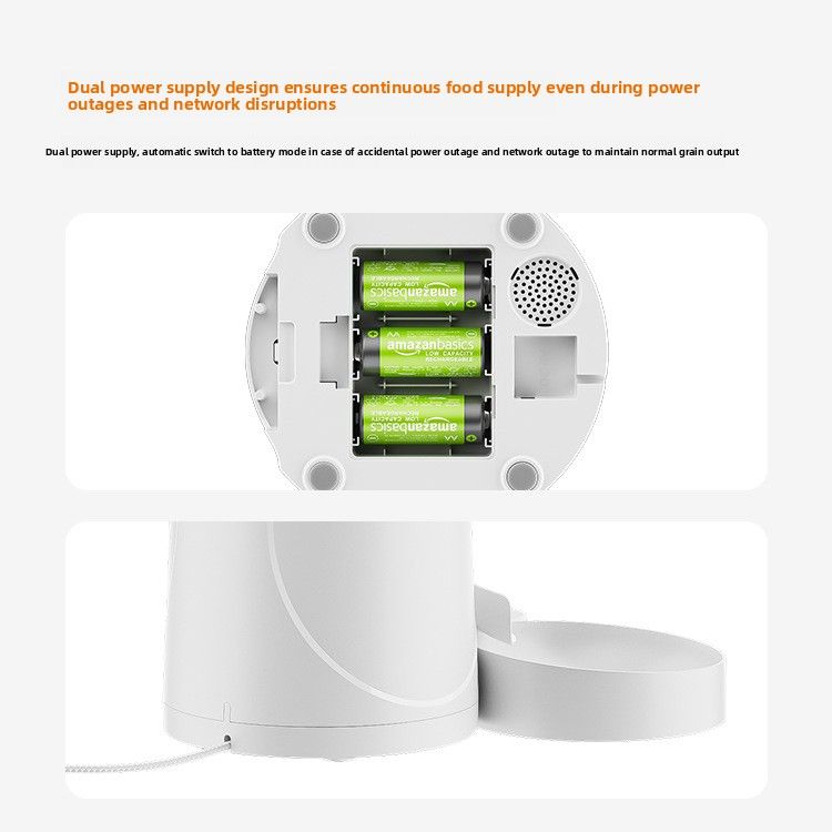 Dudu Pet Alimentador Inteligente Automático Duplo - Tigela Semi-Transparente para Cães e Gatos_voghion.com