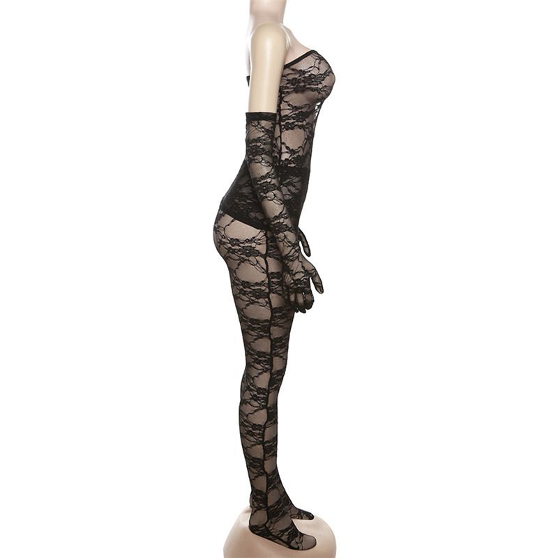 2023 Herfst Damesmode Nieuwe Sexy Kant Tube Top Hoge Taille Strakke Kousenbroekset Voor Vrouwen_voghion.com
