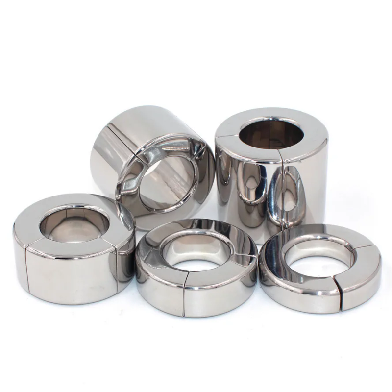Magnetische Lock Metall Hodensack Anhänger Ball Stretcher Hoden Gewicht Ring Zurückhaltung Edelstahl Sex Spielzeug Für_voghion.com