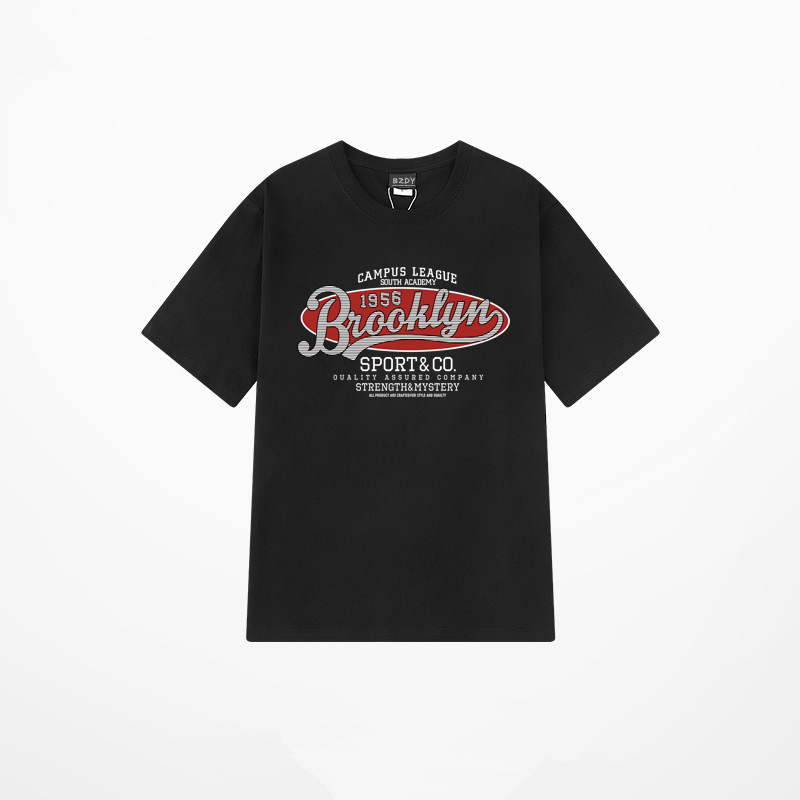 2023 Summer Versatile Cotton T-shirt Men's Loose Top Diy Print Sheet_voghion.com