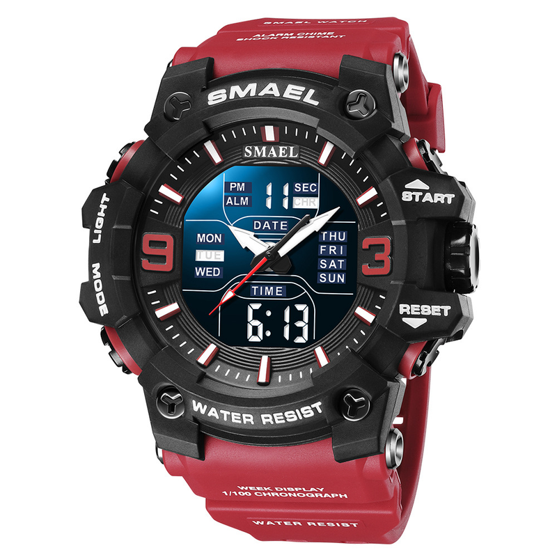 SMAEL 8049 elektroniczny zegarek męski sportowy wodoodporny wielofunkcyjny zegarek elektroniczny z dużą tarczą_voghion.com
