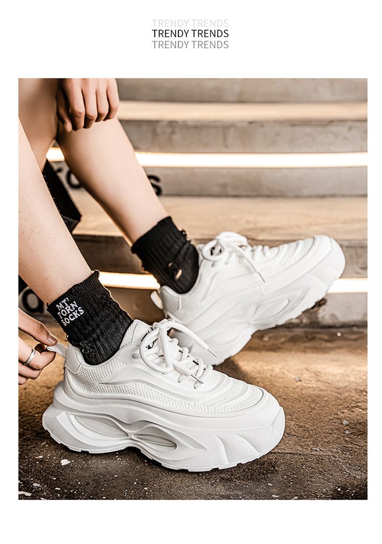 Baskets mode homme - Chaussures légères et antidérapantes pour papa, idéales pour la course à pied et les loisirs. Doublure en maille respirante, semelle épaisse et confortable._voghion.com