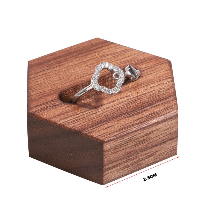 Espositore per anelli in legno di noce, espositore per gioielli, porta anelli, vassoio portaoggetti per anelli_voghion.com
