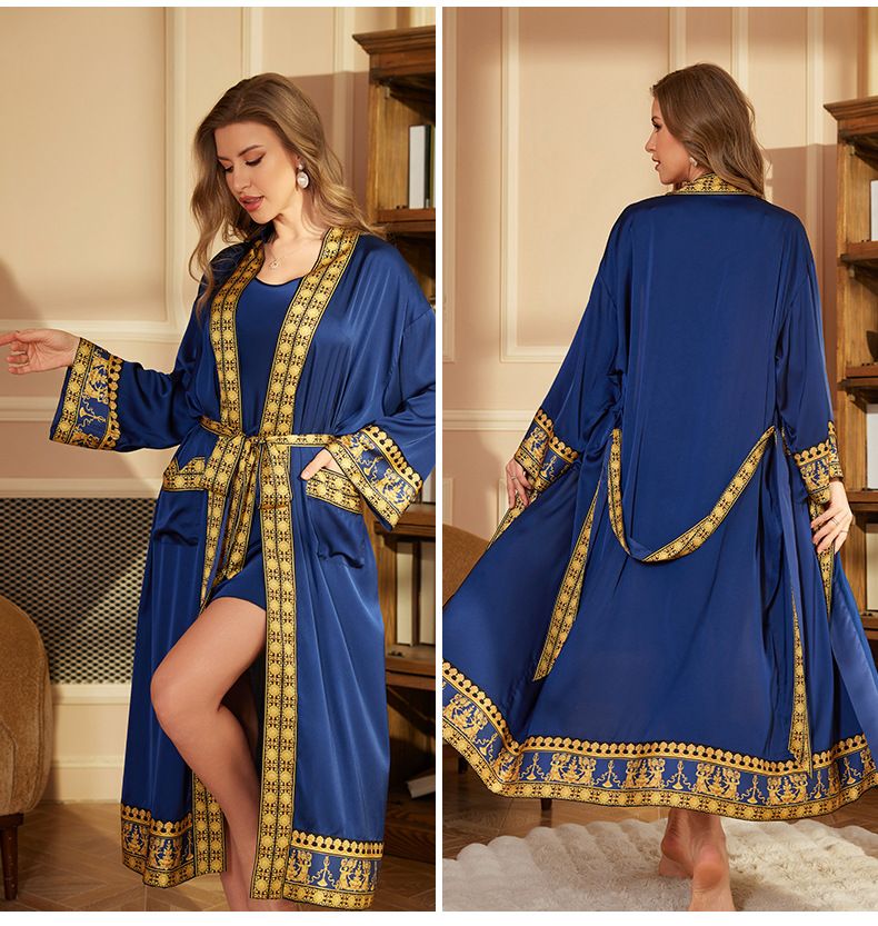 Abbigliamento Donna Pigiama Donna Primavera E Autunno Lungo Accappatoio Accappatoio Di Lusso_voghion.com