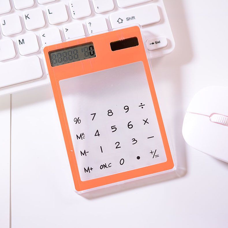 Transparent Calculator, Solar Touch Screen, Mini Creative Calculator, Student Office_voghion.com