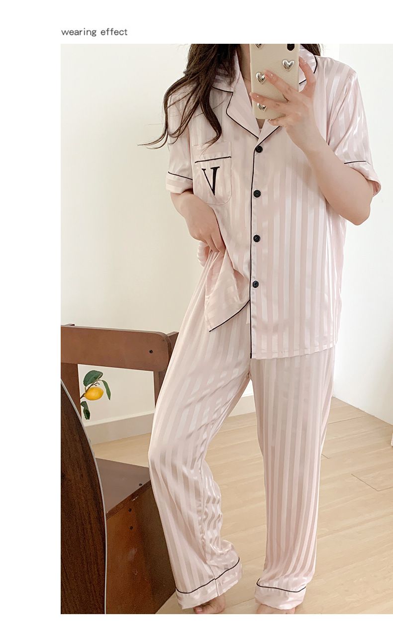 Premium Ev Giyim Takımı - Uzun Kollu ve Pantolonlu Yumuşak Çizgili Pijama (M-XL)_voghion.com