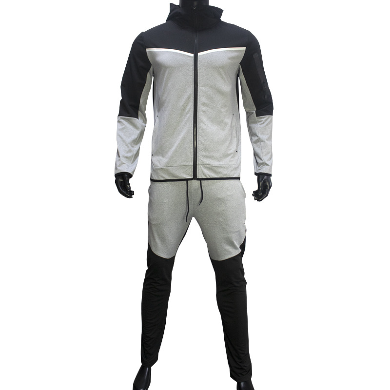 Männer Herbst Casual Wear Europäische Waren Mit Kapuze Zipper Pullover Sport Set Männer_voghion.com
