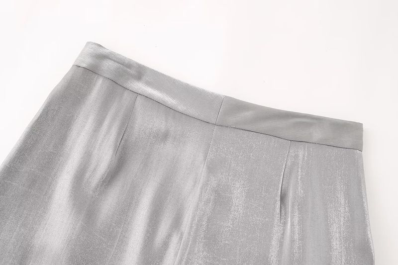 Dametøj 2024 forårsnye metal blanke casual jakkesætsbukser_voghion.com