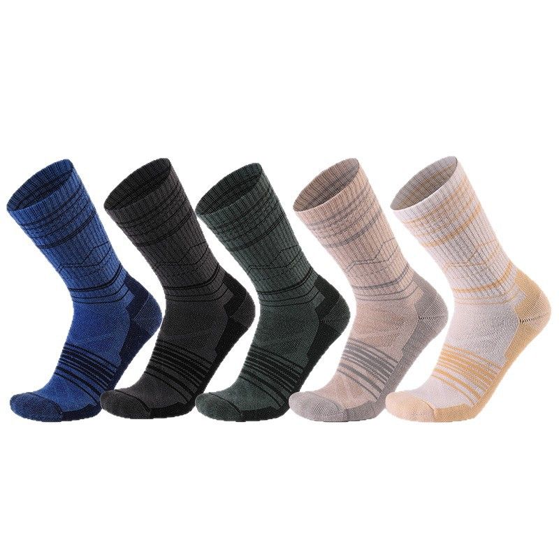Socken aus Merinowolle, mittelgroß, mit verdickter Handtuchunterseite, Wander- und Sportsocken für Herren und Damen, Herbst und Winter, warme Schneesocken für den Außenbereich_voghion.com