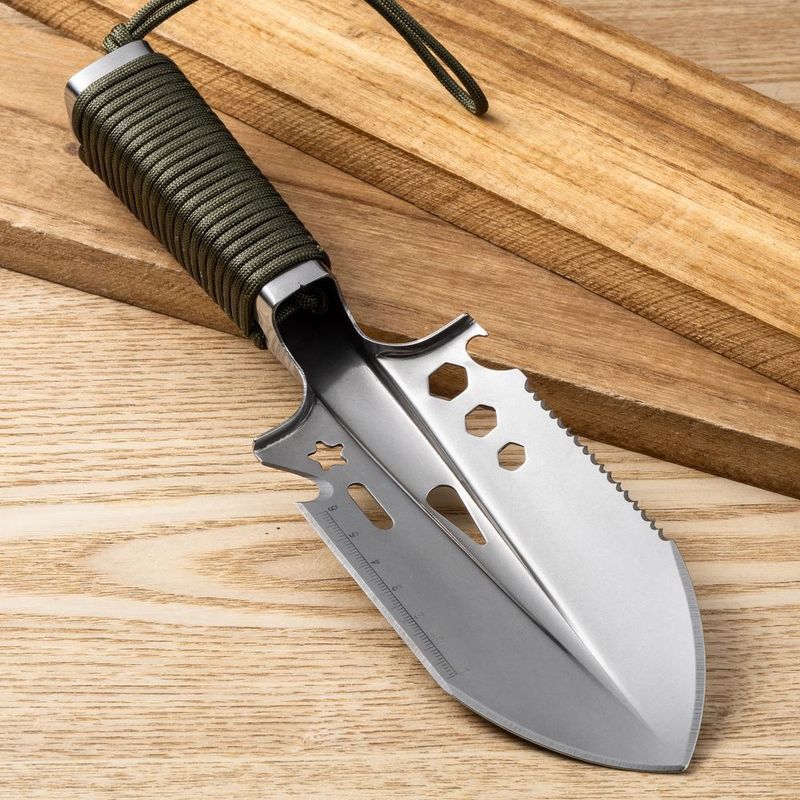 Mini pala da ingegnere per esterni in acciaio inossidabile, multifunzionale, attrezzatura da campeggio e sopravvivenza comoda, portatile, piccola, a mano_voghion.com