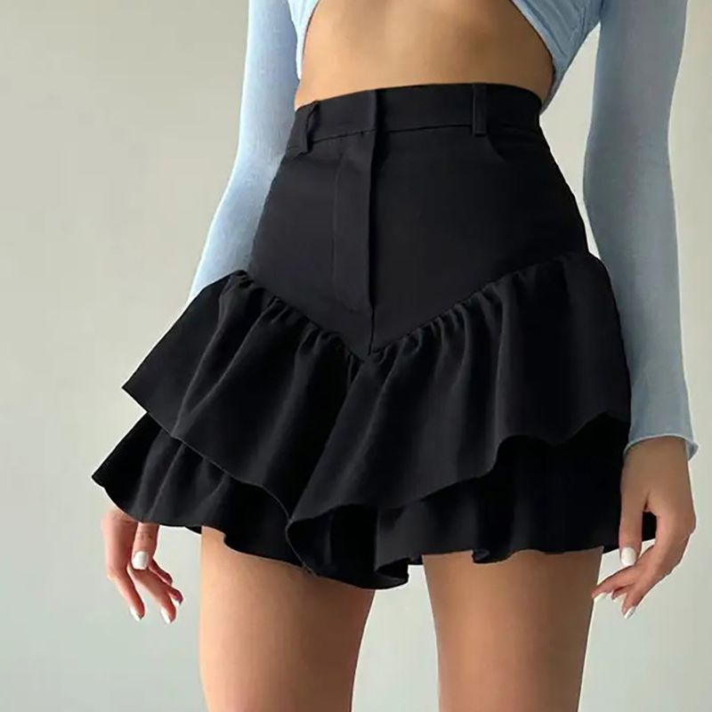 European And American Fashion Versatile Ins Cake Elegant A-line Short Wildberries 2025 Summer Half Skirt_voghion.com