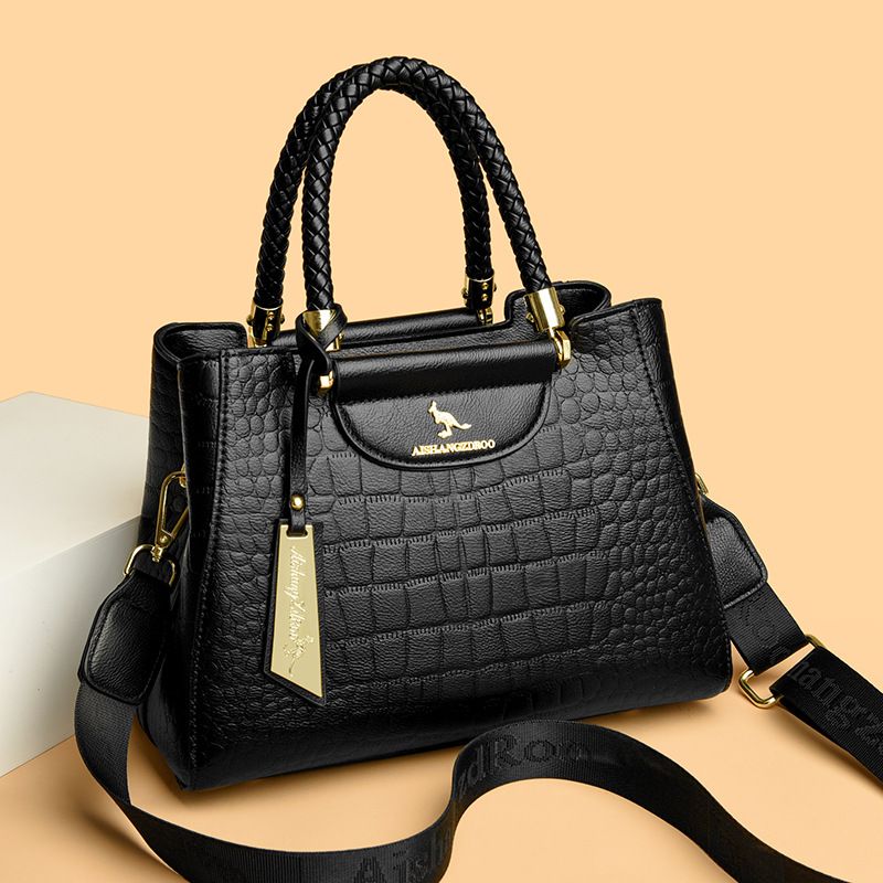 Borsa a mano da donna con motivo a pietra, nuova moda 2024, borsa a tracolla singola_voghion.com