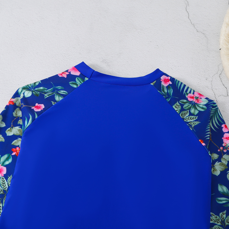 Damskie bokserki z długimi rękawami i nadrukiem, z filtrem przeciwsłonecznym i dwuczęściowym strojem kąpielowym_voghion.com