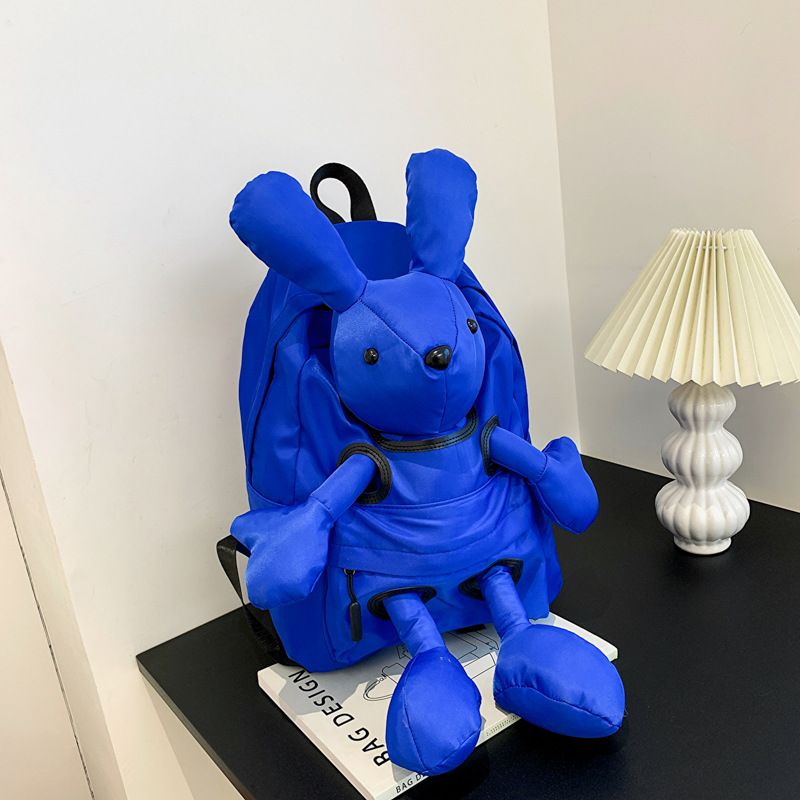 Sac à dos d'été en nylon avec motif lapin mignon, style décontracté et tendance_voghion.com