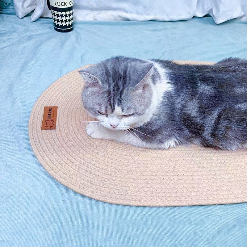 Pad Scratching Board Non-Shedding Durable Scratch-Resistant Cat Claw Grinding Woven Cotton Rope Pet Sleeping Mat All_voghion.com