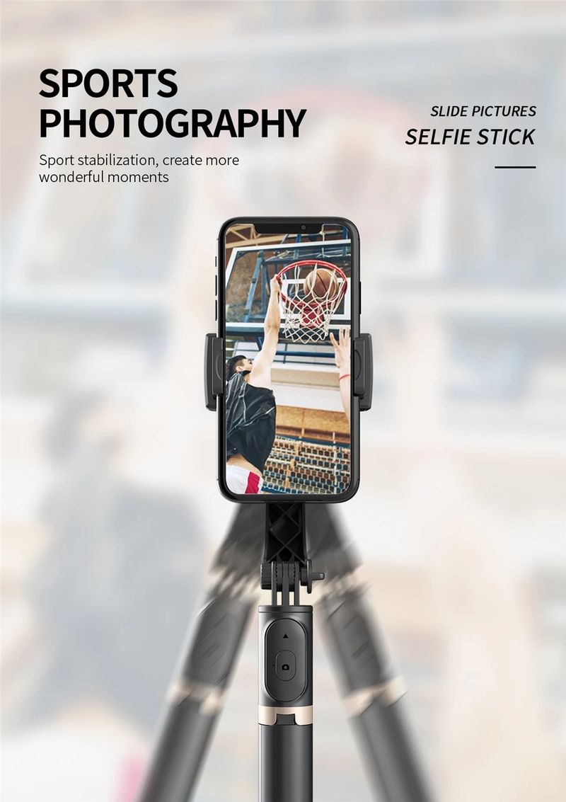 2025 NEUER FANGTUOSI Bluetooth-Handheld-Gimbal-Stabilisator mit Selfie-Stick-Klappstativ für iPhone-Smartphones_voghion.com