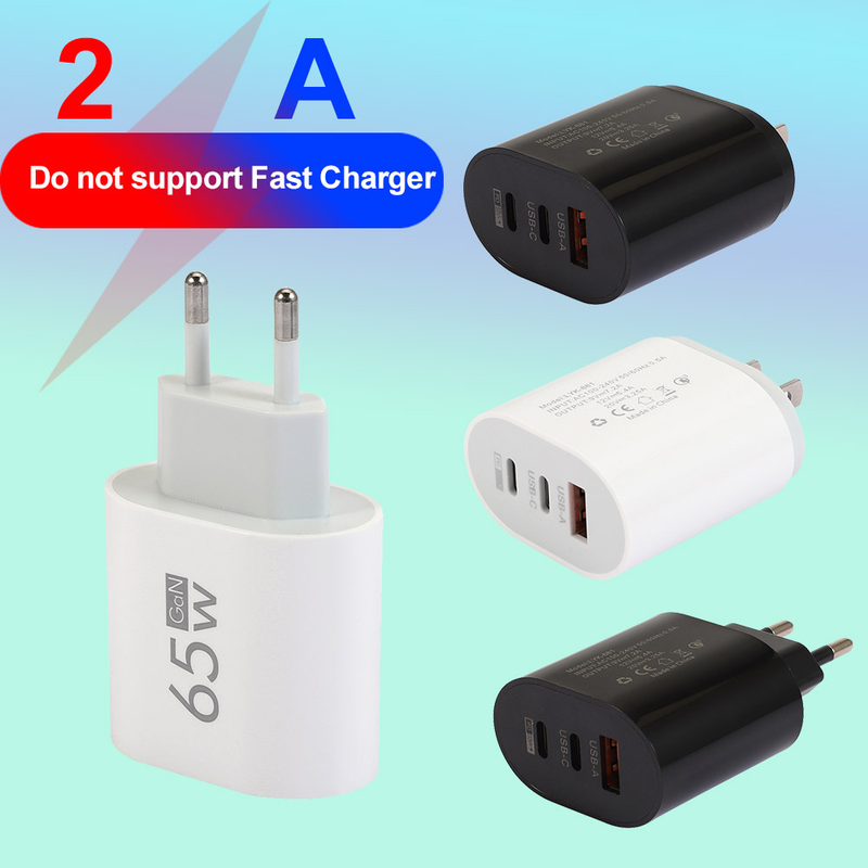 Type-C mobiele telefoonoplader 2A USB+2PD multipoort Amerikaanse en Europese reisoplaadkop_voghion.com