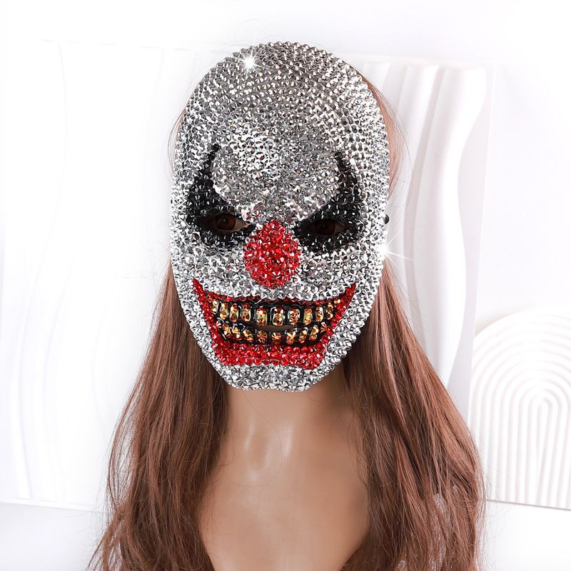 Maschera alla moda per feste di Halloween e ballo di fine anno con diamanti colorati, nuova e venduta_voghion.com