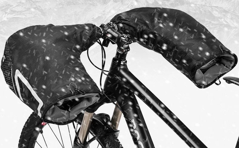 ROCKBROS Motorrad-Lenkerbezüge, Fahrrad-Lenkerbezüge, Winter, warm, winddicht, DHL_voghion.com