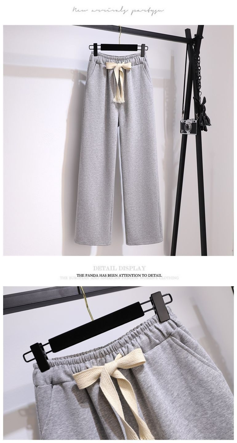 Completo trendy con felpa con cappuccio a maniche lunghe e colletto blu navy e pantaloni larghi con coulisse - Comodo abbigliamento casual da strada, tessuto in poliestere traspirante_voghion.com