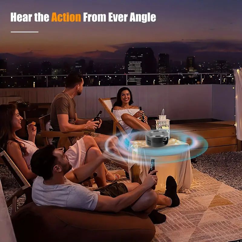 Portable Theater 1080p Android Smart HD 4K Wireless Projector For Home Use_voghion.com