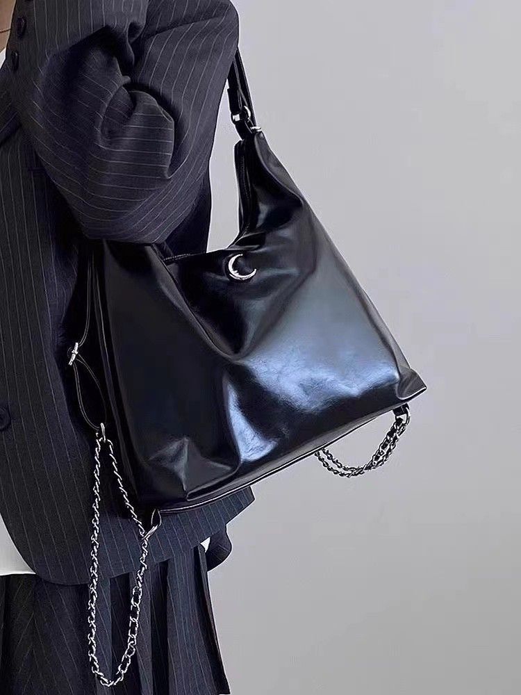 commuter Soft Leather Multifunctional Backpack, College Style, Fashionable And Versatile, Single Chain_voghion.com