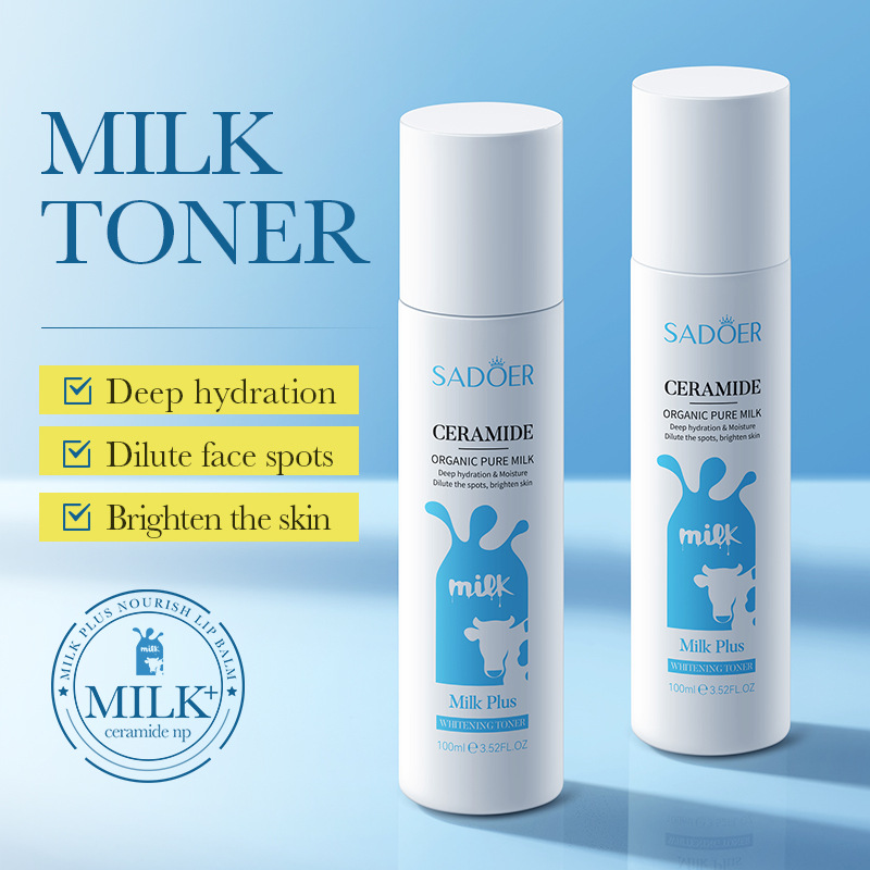 SADOER ceramide milk whitening English, toner hydration, brightening in spring and summer_voghion.com