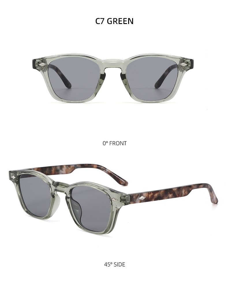 Two Circles New Small Frame Single Beam Sunglasses Fashion Sunglasses Plain Rice Nail Glasses_voghion.com