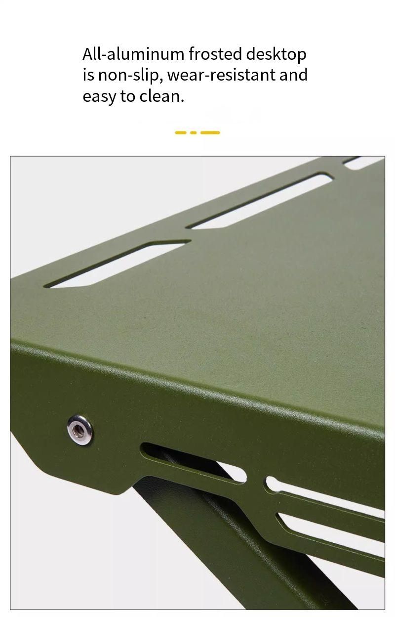 New Aluminum Alloy Adjustable Speed Open IGT Outdoor Lightweight Portable Camping Tactical Folding Table_voghion.com