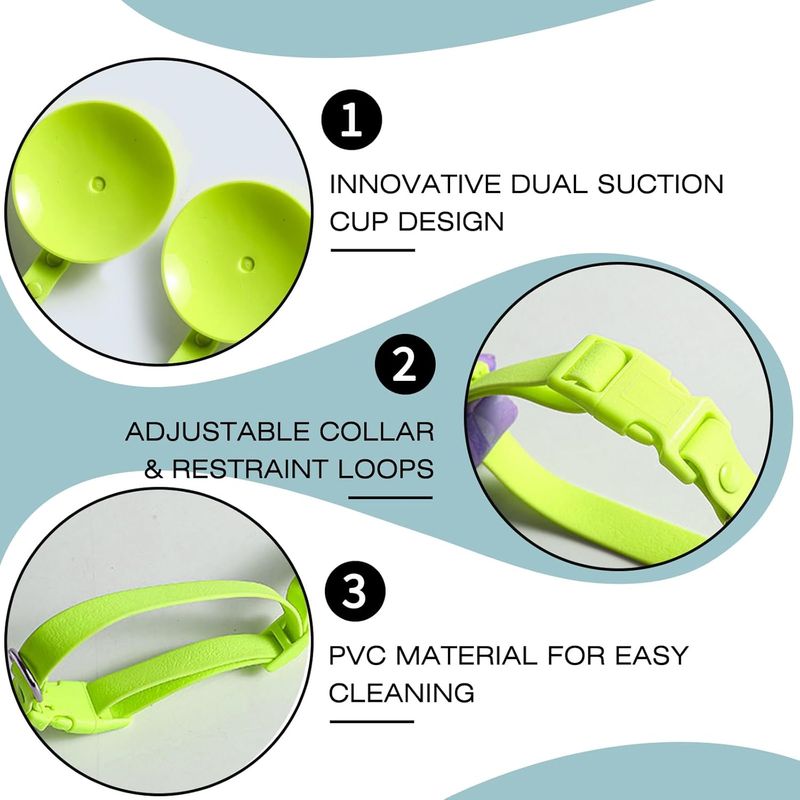 Kahekordse iminapaga suplemisrihm - 2024. aasta uus koera pesemisrihm reguleeritava kaelarihmaga lemmikloomade dušivanni hooldamiseks - lihtne puhastada_voghion.com