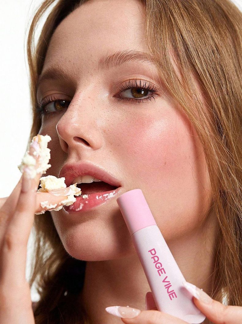 Schönheit & Gesundheit PAGE VINE Glossy Lip Balm Lippenstift Feuchtigkeitsspendendes Peeling Lippenöl Schutz_voghion.com