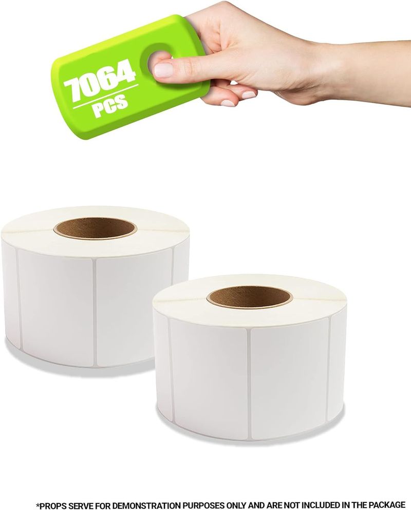 7064 Pack Direct Thermal Labels 4" x 3" Freezer Grade Polypropylene. Self-Adhesive Rolls. Mailing Postage. Printing Paper. Blank for Shipping; barcodi_voghion.com