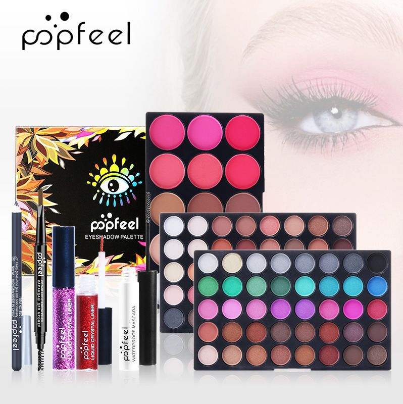 Makeup Sets Wholesale Eye Shadow Lip Gloss Foundation Lipstick Concealer Beginner Studio Makeup Combination Set_voghion.com