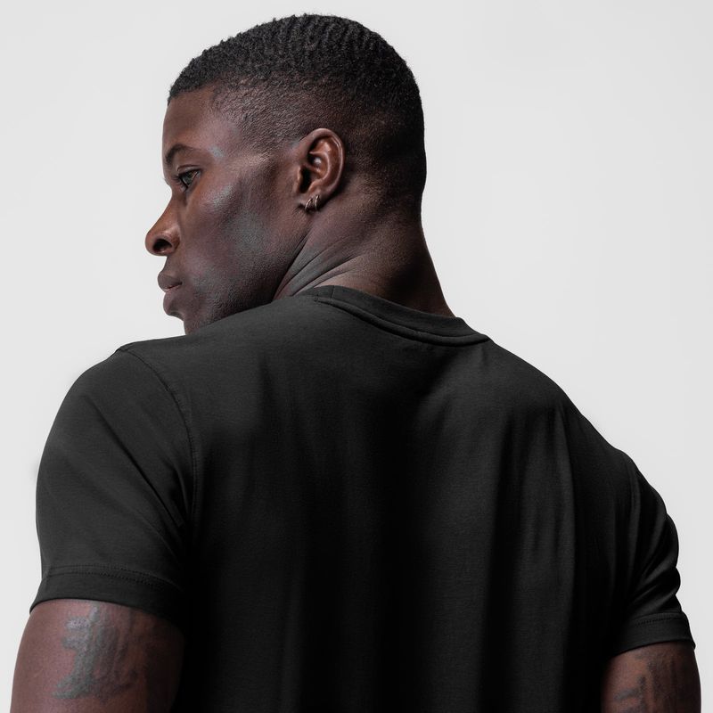 Maglietta sportiva estiva slim da uomo, a maniche corte, in cotone e poliestere elasticizzato, traspirante, con scollo rotondo, effetto ghiaccio._voghion.com