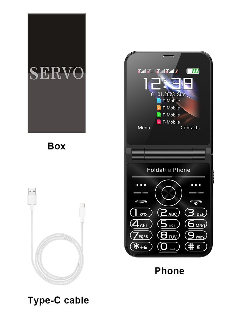 Four card mobile phone foldable flip phone for elderly phones Flip phone buttons 2G phone_voghion.com