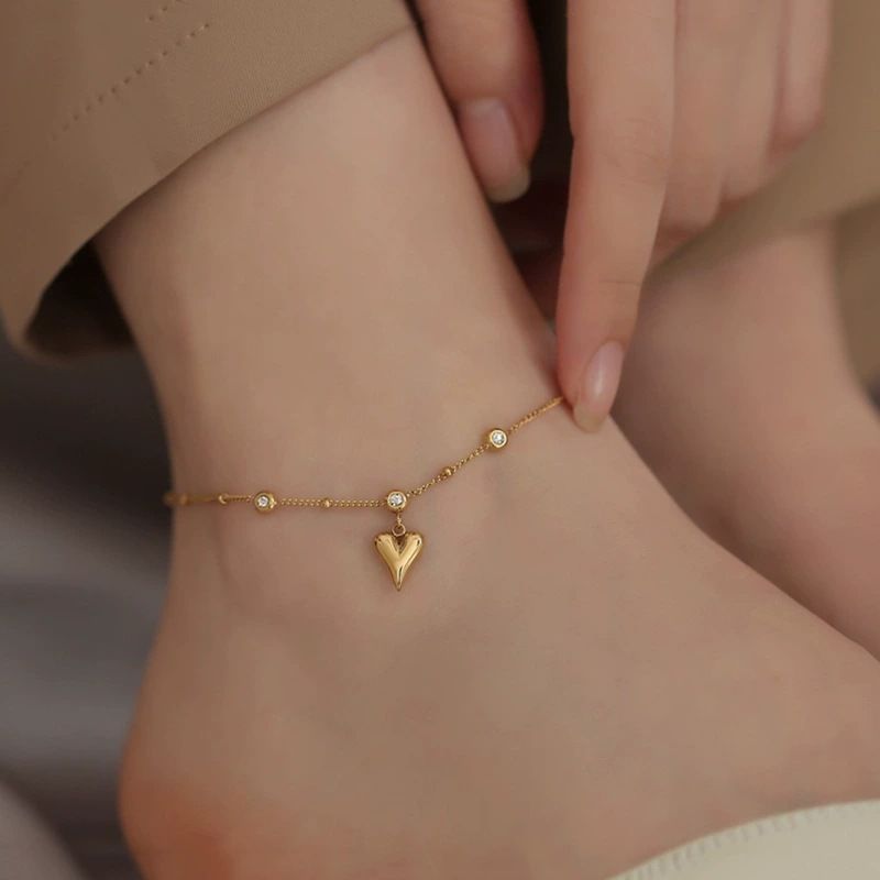 Summer New Style Haoshi Bowknot Gold Titanium Steel Non-Fading Elegant Ins Versatile Anklet For Women_voghion.com