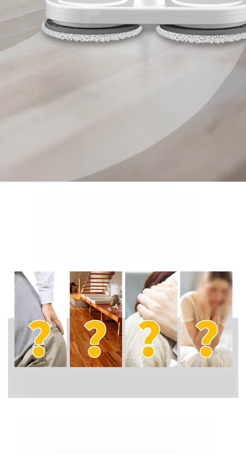 Electric Mop Smart Wireless Small Household Rechargeable Multifunctional Fully Automatic Lazy Mopping Machine All-in-One_voghion.com
