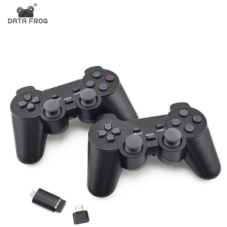 2.4g verdubbelt geschikt voor Android smart TV box computer twee spelers game console draadloze controller_voghion.com