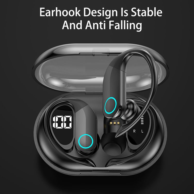 1 Set G37 Earbuds Bluetooth 5.3 LED Digital Display Reduction HiFi Sound Sensitive Touch Control Wireless Headsets for_voghion.com
