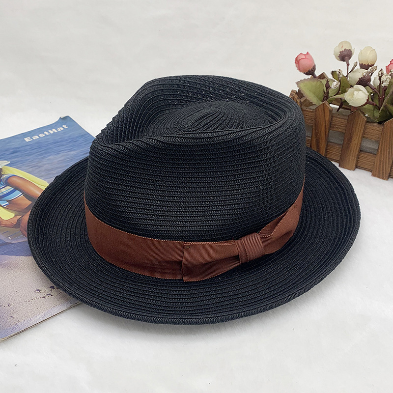 klassiska och fashionabla handvävda jazzhattar för män och kvinnor, solhattar, stråhattar, vår- och sommarhattar_voghion.com
