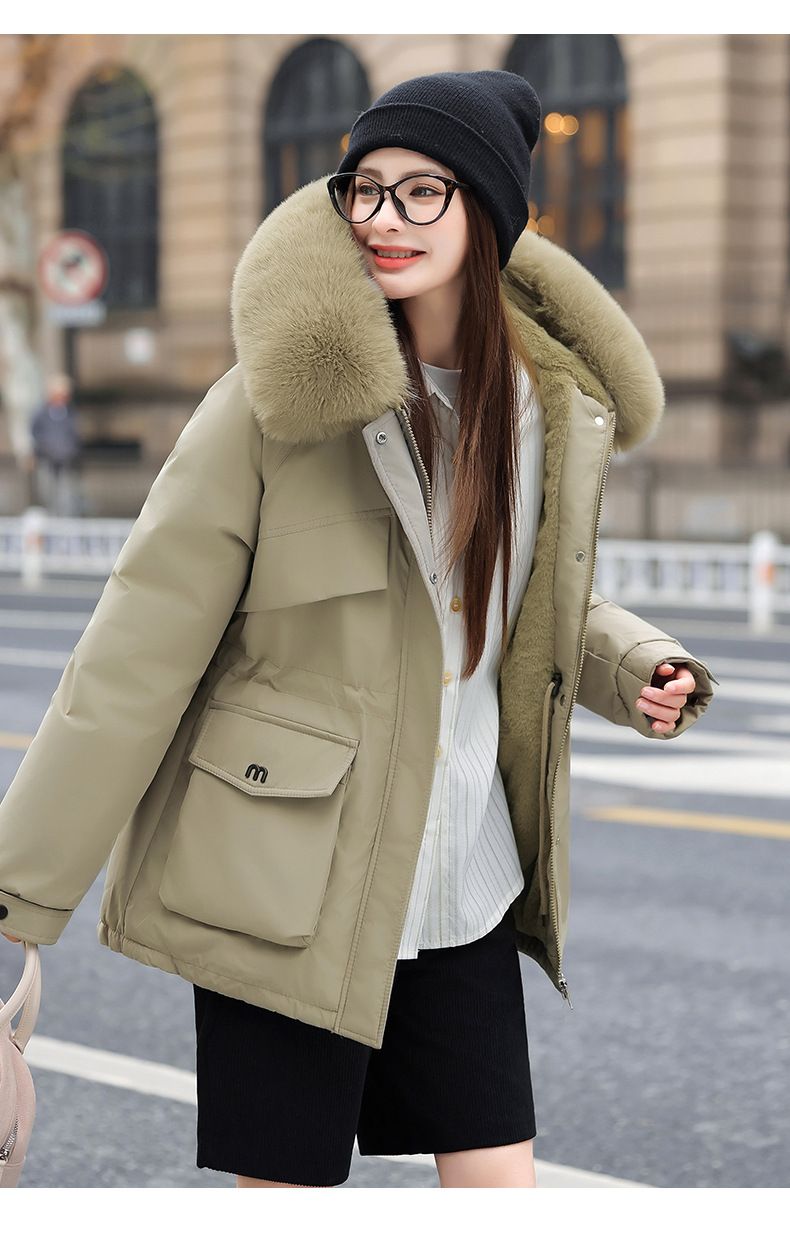 Women's Winter Parka Coat With Faux Fur Hood, Waterproof Quilted Jacket For Hiking, Workwear & Outdoor Activities_voghion.com